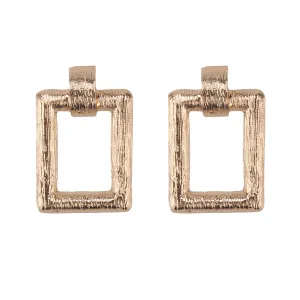 Frosted Geometric Rectangular Earrings for Women