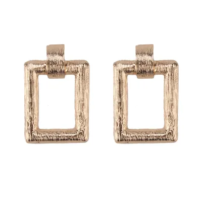Frosted Geometric Rectangular Earrings for Women