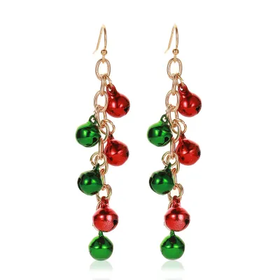 Fashion Christmas Cartoon Hook Dangle Earrings for Women Alloy