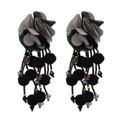 Creative Flower Design Tassel Earrings for Women