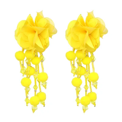 Creative Flower Design Tassel Earrings for Women