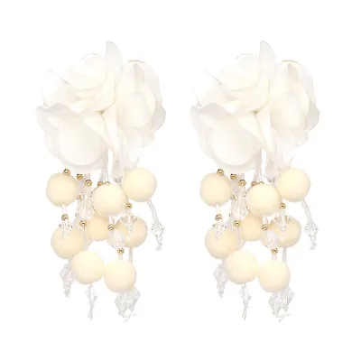 Creative Flower Design Tassel Earrings for Women