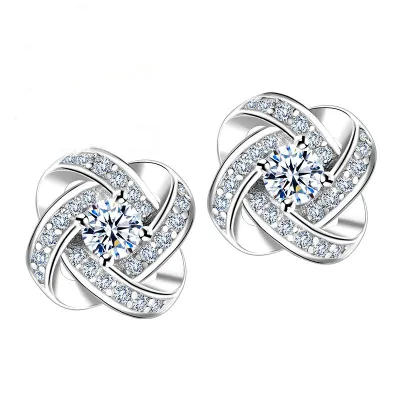 925 Sterling Silver Leaf Stud Earrings for Women