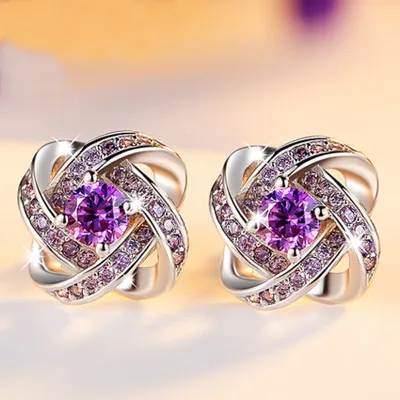 925 Sterling Silver Leaf Stud Earrings for Women