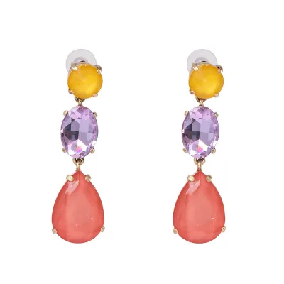 Fashion Drop Teardrop Diamond Design Dangle Earrings for Women