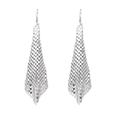 Unique Gradient Color Sequin Hook Dangle Earrings for Women