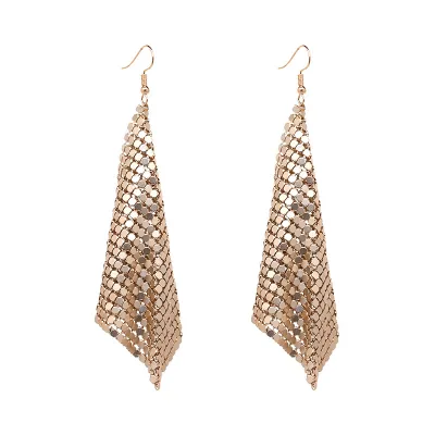 Unique Gradient Color Sequin Hook Dangle Earrings for Women