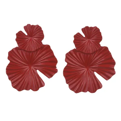 Punk Style Flower Pattern Metal Dangle Earrings for Women