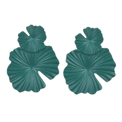 Punk Style Flower Pattern Metal Dangle Earrings for Women