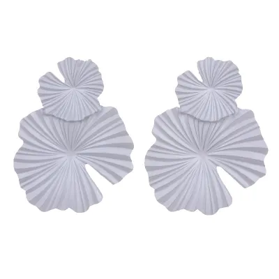 Punk Style Flower Pattern Metal Dangle Earrings for Women