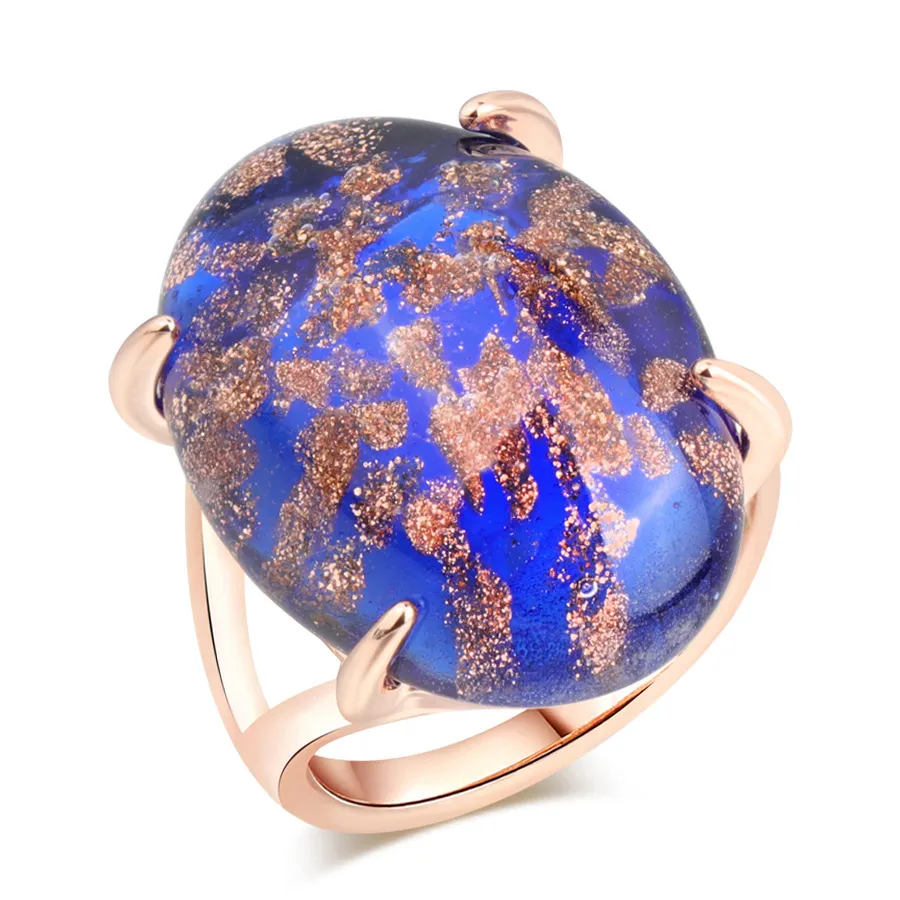 Vintage Copper Oval Teardrop Ring Unisex Simple