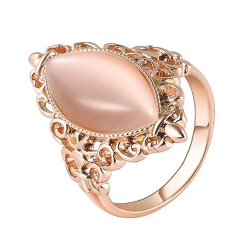 Vintage Geometric Opal Decor Women's Alloy Ring