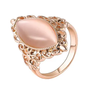 Vintage Geometric Opal Decor Women's Alloy Ring
