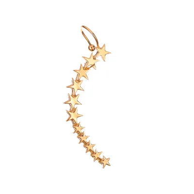 Simple Star Chain Design Metal Ear Clip For Women Fashion OL