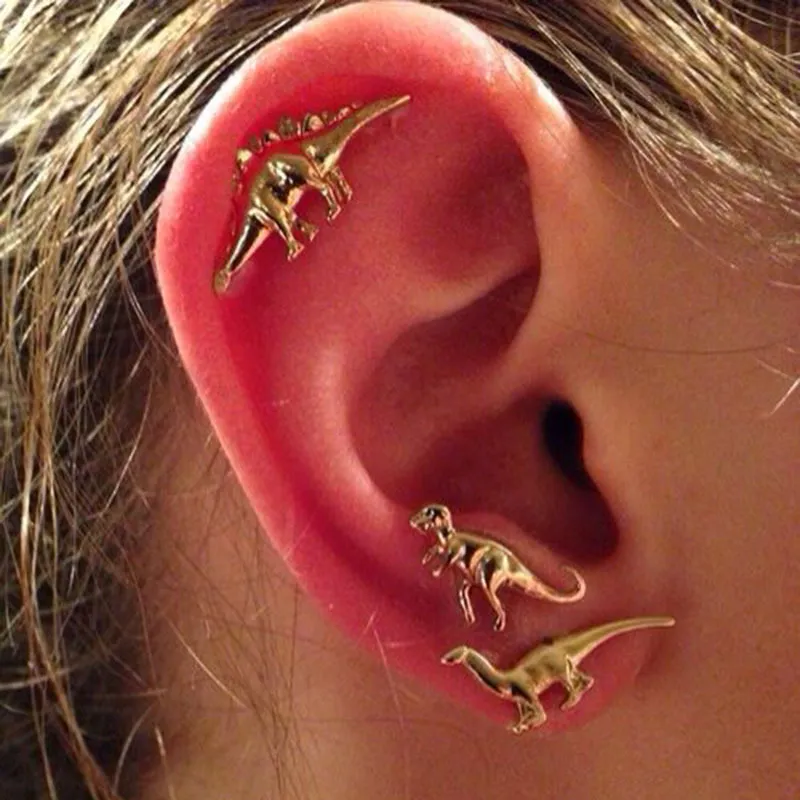 Creative Dinosaur Design Stud Earrings Set for Women