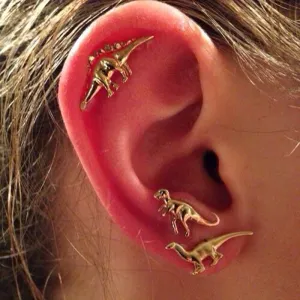 Creative Dinosaur Design Stud Earrings Set for Women