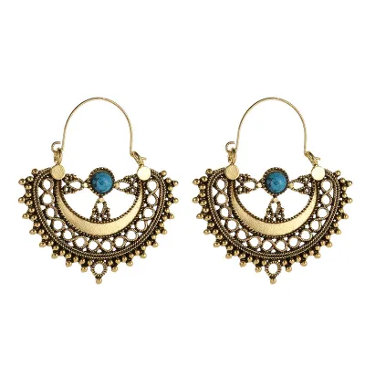 Ethnic Cutout Geometric Dangle Earrings for Women