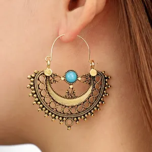 Ethnic Cutout Geometric Dangle Earrings for Women