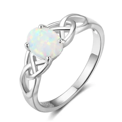 Minimalist Oval Gem Decor Eco-Friendly Copper Jewelry Ring
