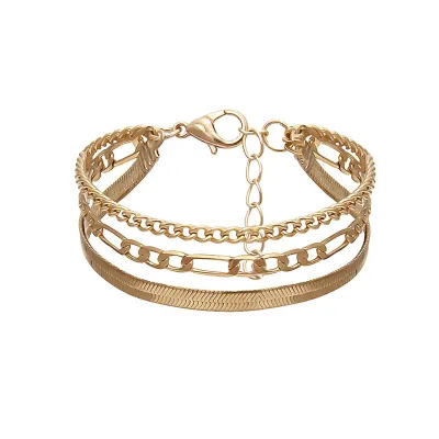 Fashion Metal Chain Bracelet for Women Simple Geometric