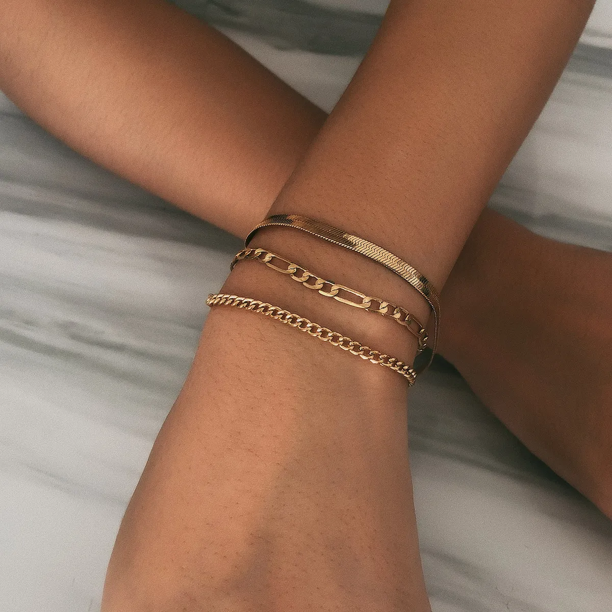Fashion Metal Chain Bracelet for Women Simple Geometric