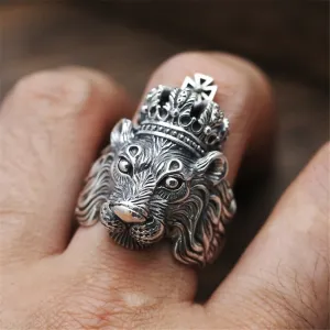 Lion King Pattern Design Men Ring Alloy