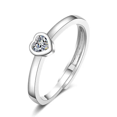 Heart Shaped Opening Copper Couple Ring