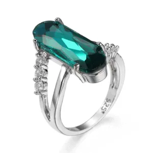 Fashion Green Zircon Decor Ring