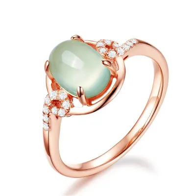 Women's Teardrop Crystal White Copper Open Ring