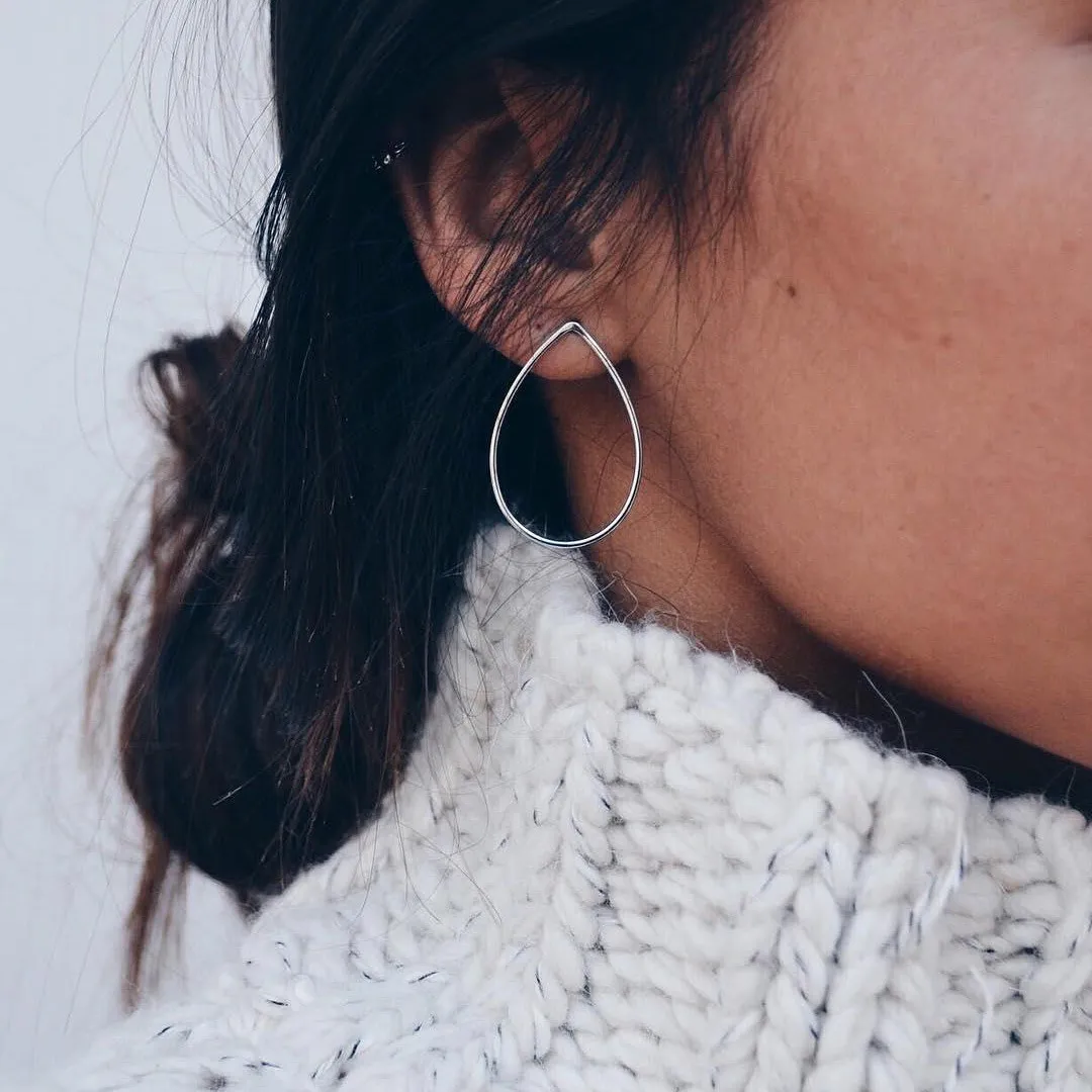 Minimalist Geometric Water Drop Alloy Earrings