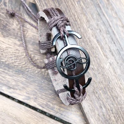 Music Note Decor Woven PU Unisex Bracelet