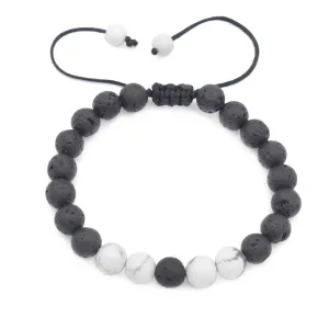 Natural Stone Beads Geometric Chain Adjustable Unisex Bracelet