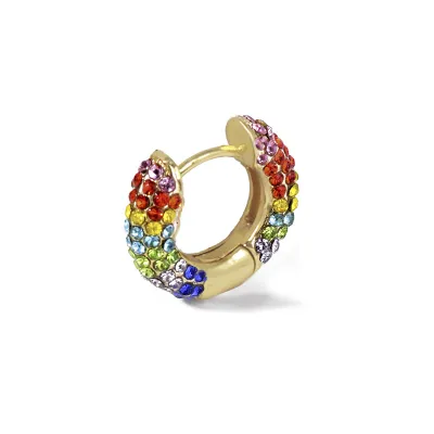 Creative Design Inlaid Rhinestone Hoop Earrings for Women
