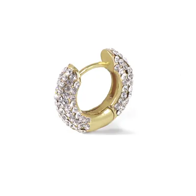 Creative Design Inlaid Rhinestone Hoop Earrings for Women