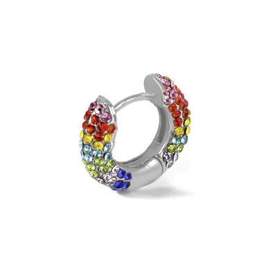 Creative Design Inlaid Rhinestone Hoop Earrings for Women