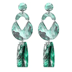 Vintage Transparent Geometric Drop Earrings