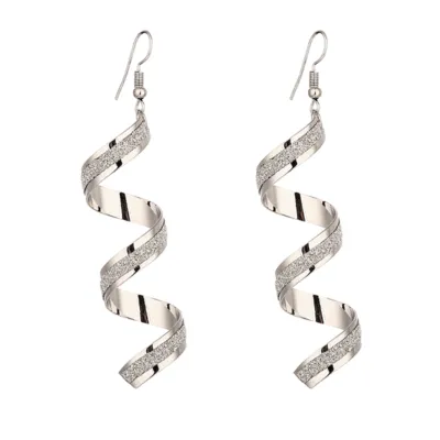 Vintage Distortion Whirling Frosted Floral Alloy Women's Earrings