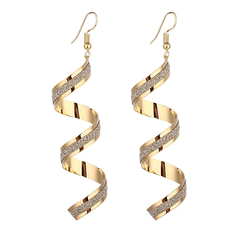 Vintage Distortion Whirling Frosted Floral Alloy Women's Earrings