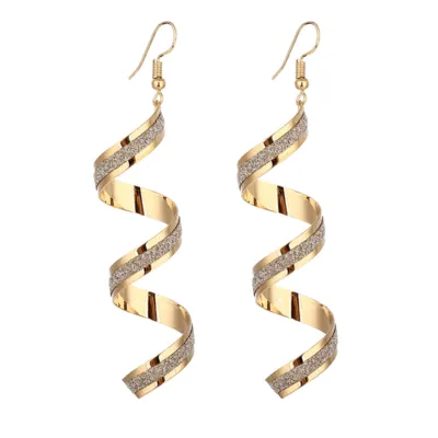 Vintage Distortion Whirling Frosted Floral Alloy Women's Earrings