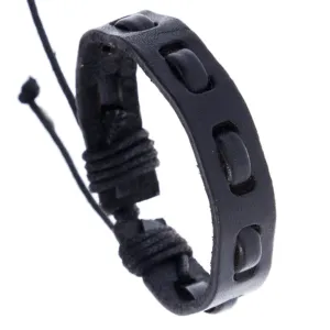 Simple Braided Men PU Leather Bracelet Unisex Geometric