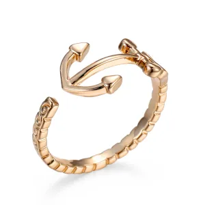 Creative Opening Anchor Sword Ring Simple Unisex Copper Letters Numbers Text Jewelry Rings