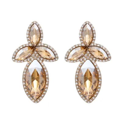 Shiny Full Crystal Decor Geometric Earrings