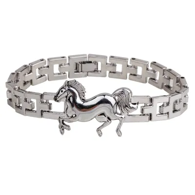 Simple Horse Table Buckle Titanium Steel Men's Bracelet
