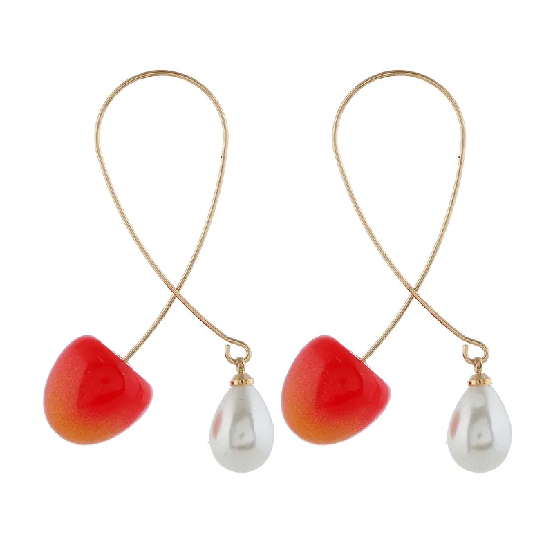 Irregular Cherry Pearl Earrings for Women