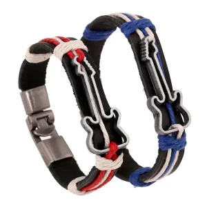 Vintage Guitar PU Braided Couple Bracelet