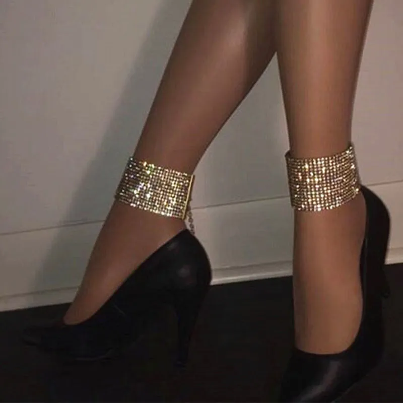 Fashion Sexy Night Shop Full Drill Geometric Women's Anklets