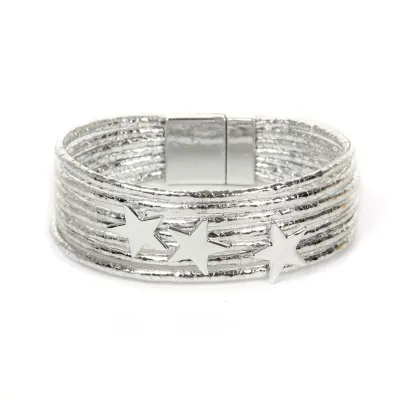 Women's Bohemian Multilayer Pentagram Decor PU Bracelet