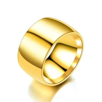 Minimalist Wide Version Stainless Steel U Shape Men's Fashion Ring