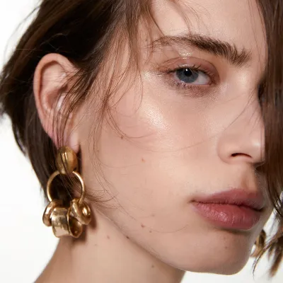 Vintage Circle Pendant Dangle Earrings Alloy Women's Round