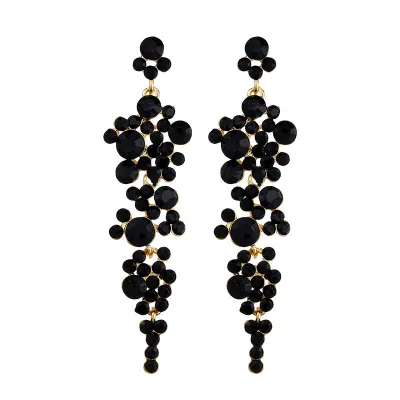 Temperament Rhinestone Teardrop Earrings for Women